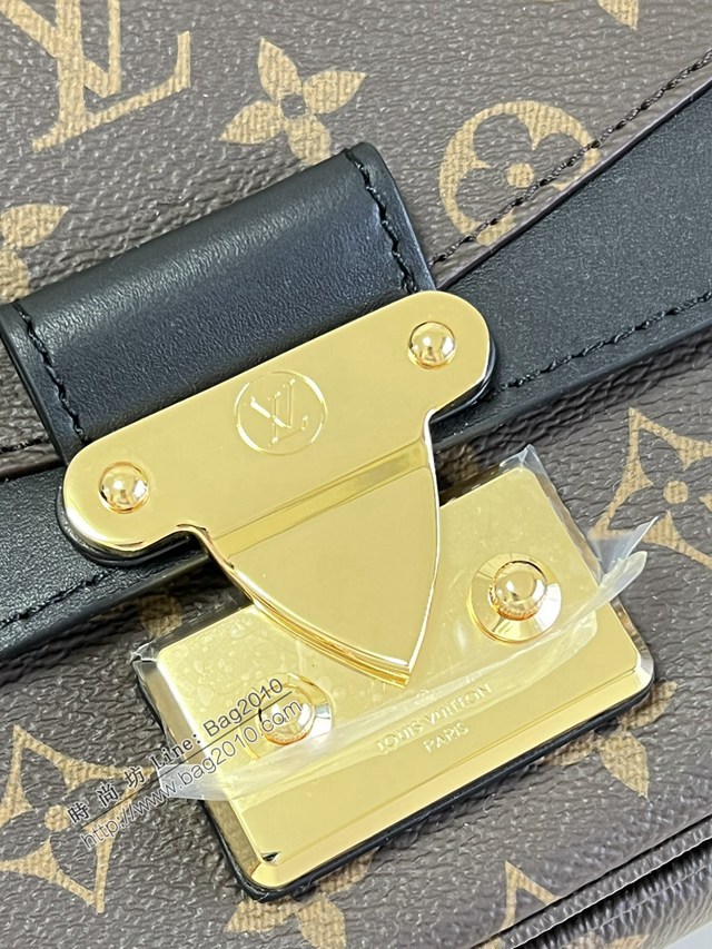 LV專櫃2023新款Marceau鏈條包老花女包 M46127黑 路易威登Pochette Métis手袋 dn1180